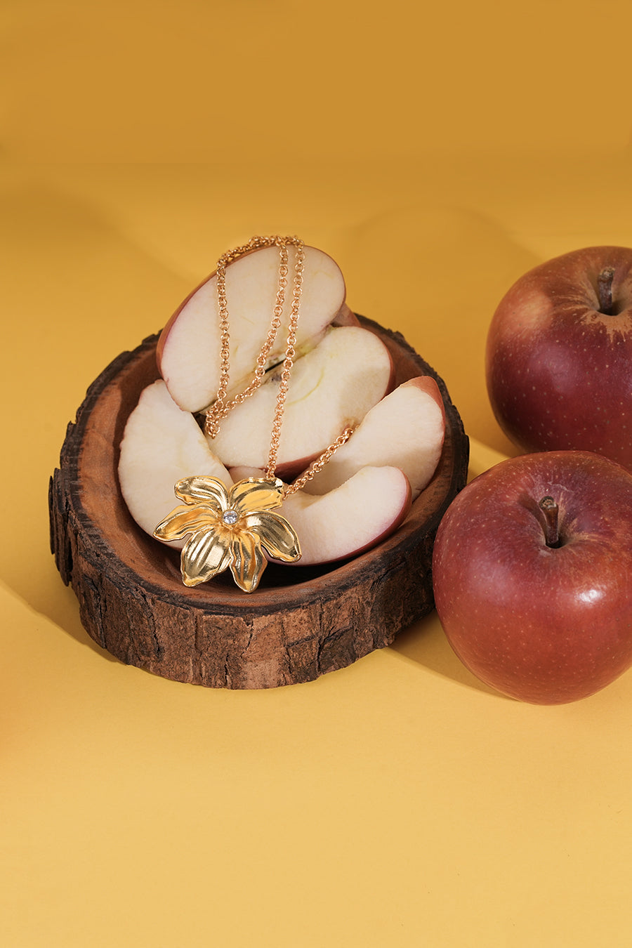 ALM - Flower of universe gold plated necklace